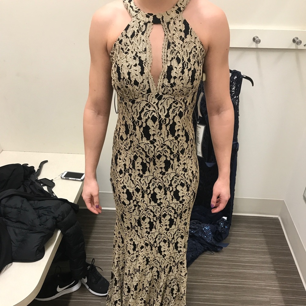 Black and Gold prom gown